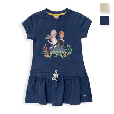 Disney Frozen Mädchenkleid Elsa & Anna Bio Baumwolle 5444 Baumwoll Print