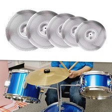 5x Drummer Practice Cymbals, Quiet Cymbal Practice Set, Muted Cymbal Set for