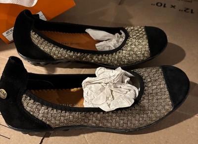 Bernie Mev. Bella Me Bronze Metallic Woven Ballet Flats - Size 40 - New In Box