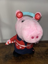 Peppa Pig Side Stepper Christmas Musical Dancing 12.5 Plush Toy Hasbro Tested