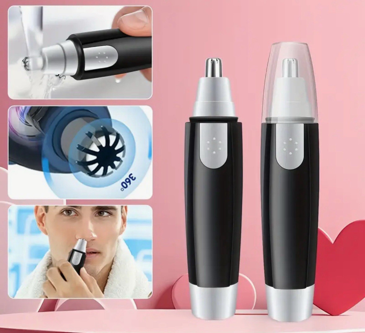 Electric Nose & Ear Hair Trimmer for Men and Women - Grooming Clipper
