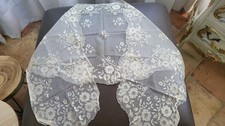 Beige Hand Made Lace Wedding Shawl Stole One Size Regular 