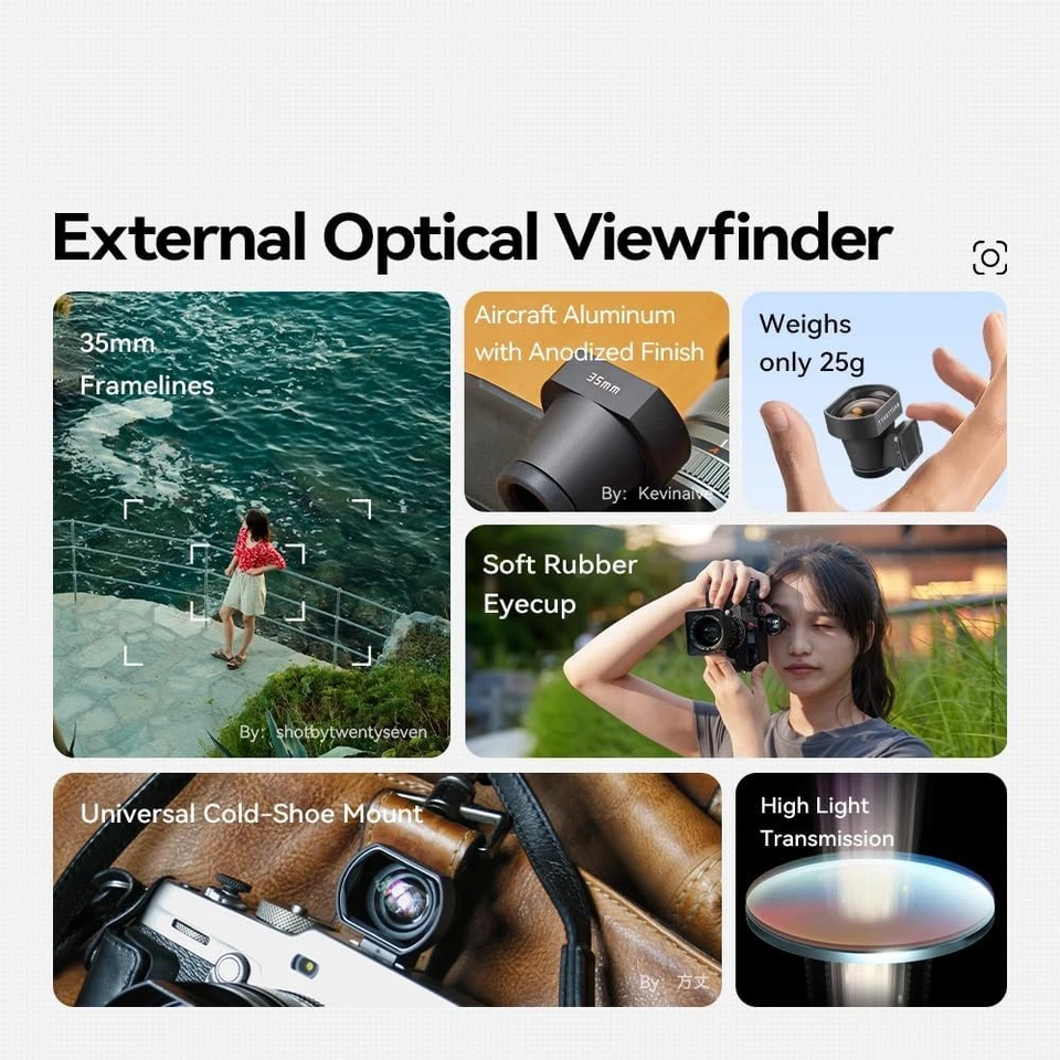 TTArtisan 35 毫米取景器适用于通用冷鞋安装测距仪相机 — 第 2/4 张图片