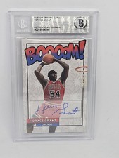 Horace Grant BOOOOM! Autographed Chicago Bulls Beckett Authenticated NBA Card