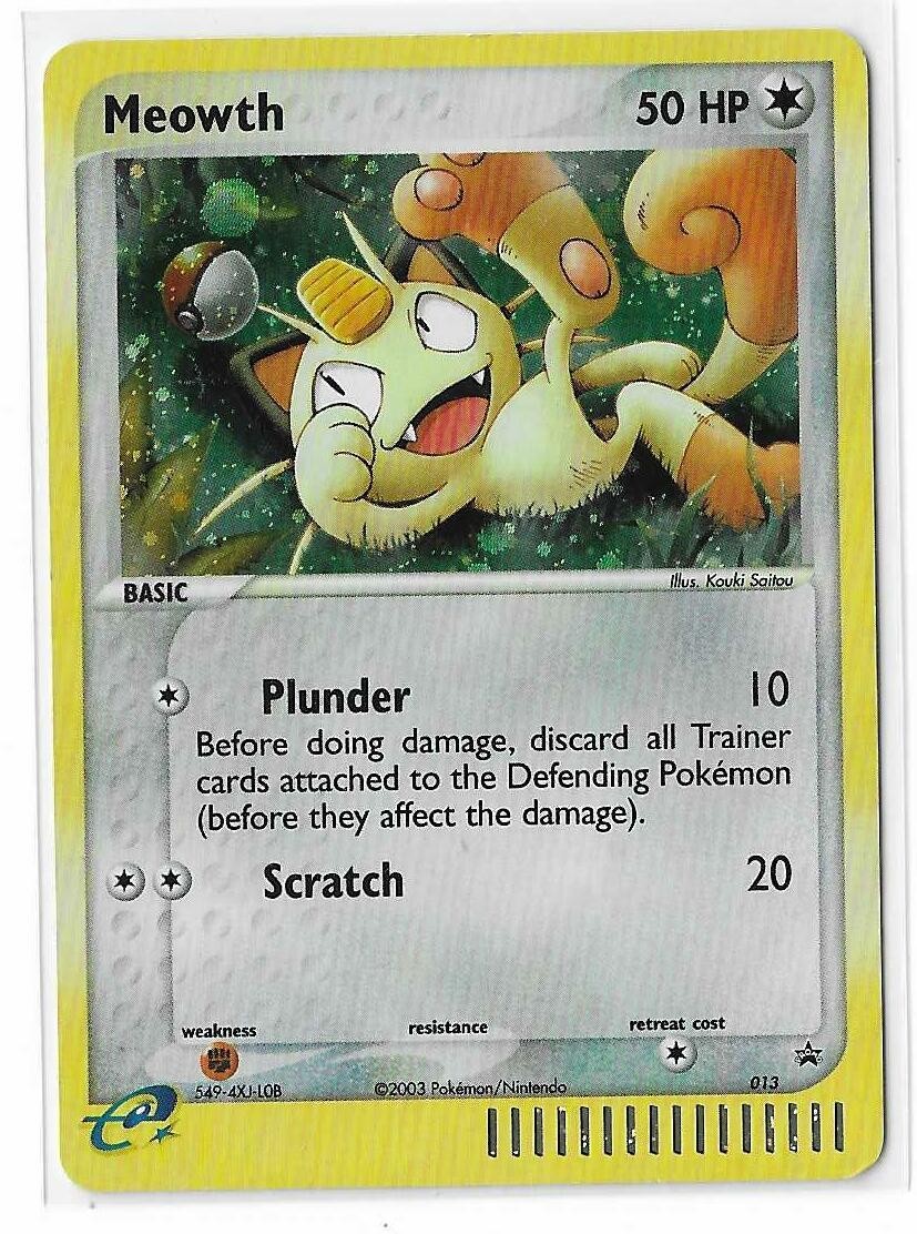 Meowth 013 Black Star Promo Nintendo WOTC Vintage Pokemon TCG Card