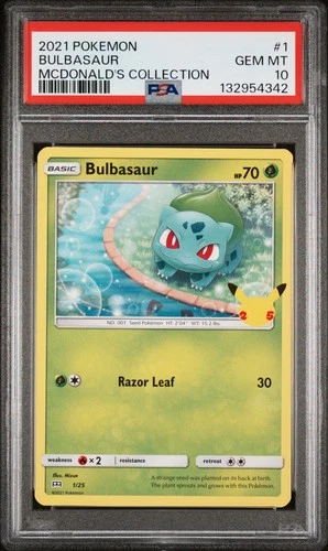 2021 POKEMON MCDONALD'S COLL #1 BULBASAUR PSA 10