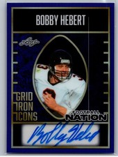 2025 Leaf Football Nation #GA-BH1 Bobby Hebert Auto 1/1 Purple Prismatic