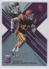 2017 Panini Elite Draft Picks Status Purple Die-Cut 73/99 Clay Matthews #20 ni4