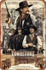 TOMBSTONE WEST COWBOY movie poster Metal Signs Home Décor 8x12 