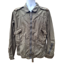 Converse Khaki Shacket Herren Gr. L Military Jacke Skatewear Retro 100% Baumwolle 