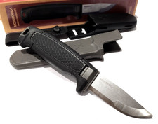 MORA SWEDEN MORAKNIV BLACK AMBER COMPACT S STAINLESS STEEL HUNTING UTILITY KNIFE
