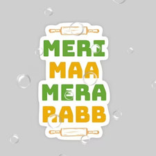 Punjabi StickerMeri Maa Sikh Heritage Apna Culture Desi Vinyl Sticker