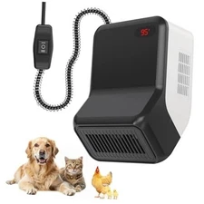Dog house heater for chicken coop pet, adjustable temperature of 300W/600W for 