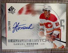 SAMUEL HONZEK 2024-25 UD SP AUTHENTIC FUTURE WATCH RC AUTO #284/599 #166