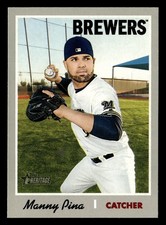 Manny Pina 2019 Topps Heritage #333 Milwaukee Brewers Buy10get5FREE