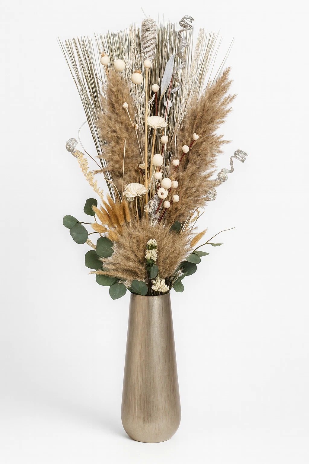 Handmade Decorative Vase Faux Floral Centerpiece | Elegant Luxury Home Décor