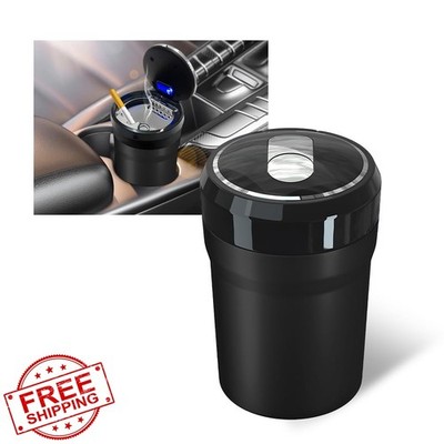 YTFRL Car Ashtray Black Large, LED Light