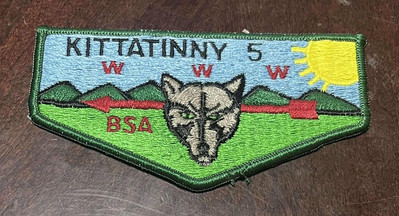 KITTATINNY 5 V LODGE FLAP ORDER OF THE ARROW BOY SCOUT BSA WWW OA