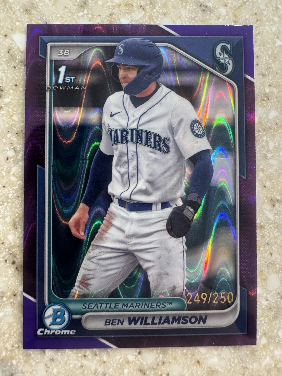 2024 Bowman Ben Williamson Chrome Prospects Purple Raywave Refractor /250 BCP-67