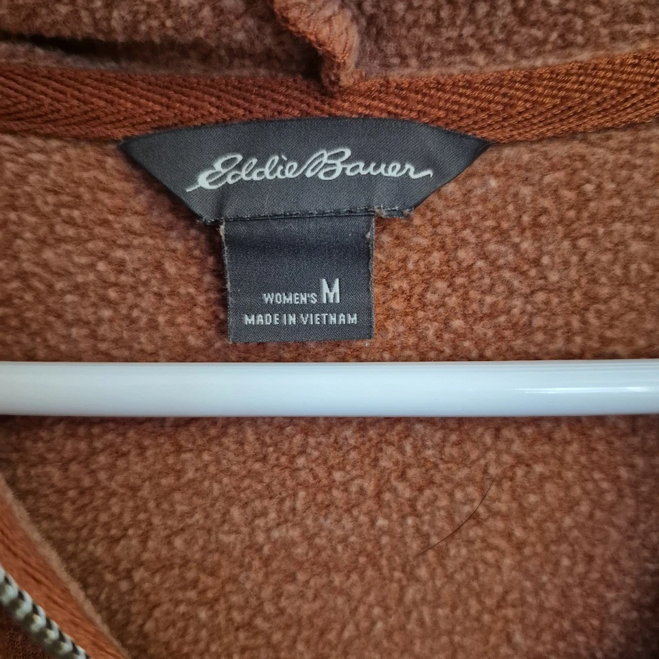 EDDIE BAUER MUJER MANGA LARGA LIGERA CREMALLERA COMPLETA SUDADERA CON CAPUCHA MELÓN MANGO TALLA MED Foto 3 de 4