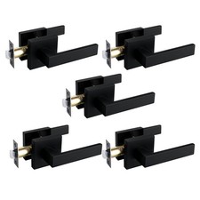 NEWBANG Solid Door Lever Handle Matte Black Finish 5 Pack HALL  CLOSET