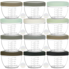 Youngever 18pk 6oz Baby Food Storage Containers with Lids, Leak Proof, BPA-Free