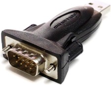 Premium USB 2.0 to RS232 Serial DB9 Adapter - Supports Windows 11,10, Black