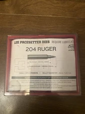 Lee Pacesetter 3 Die Set 204 Ruger With Hoppes 204 Bore Snake Excellent Used