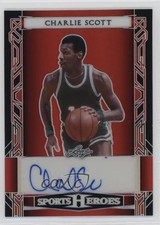 2024 Leaf Metal Sports Heroes Red Shimmer 5/25 Charlie Scott Auto HOF 1ek2