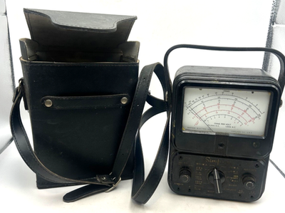 #ad Vintage Simpson Analog Multimeter VOM Meter w Case Non Working Parts Repair $24.99