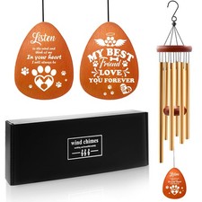 Dog Memorial Gifts for Loss of Dog, 25" Pet Memorial Gifts Wind Chimes