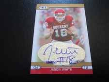 JASON WHITE 2005 SAGE HIT OKLAHOMA GOLD PARALLEL AUTOGRAPHED ROOKIE CARD #18/250. rookie card picture