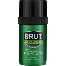 2 Pack Brut Deodorant Round Stick, Classic, 2.5 oz