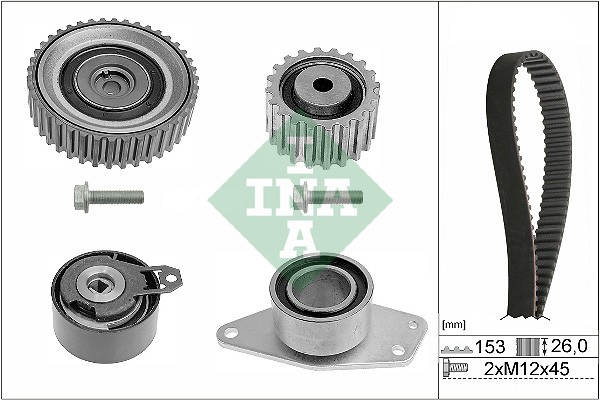 Zahnriemensatz FÜR Renault Megane I (BA0/1 ) - Schaeffler INA 530 0194 10-image