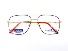 GANT USA Titanium Gold Tortoise Aviator Eyeglass Frames Vintage NOS