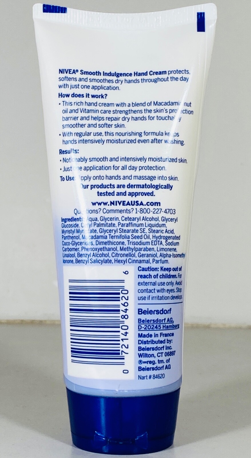Nivea Smooth Indulgence Hand Cream Macadamia Nut Oil Smoothes Dry Hands Protects