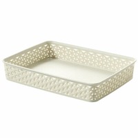 Curver Aufbewahrungsbox Organisationsbox Ordnungsbox Kiste Creme Rattan 25L