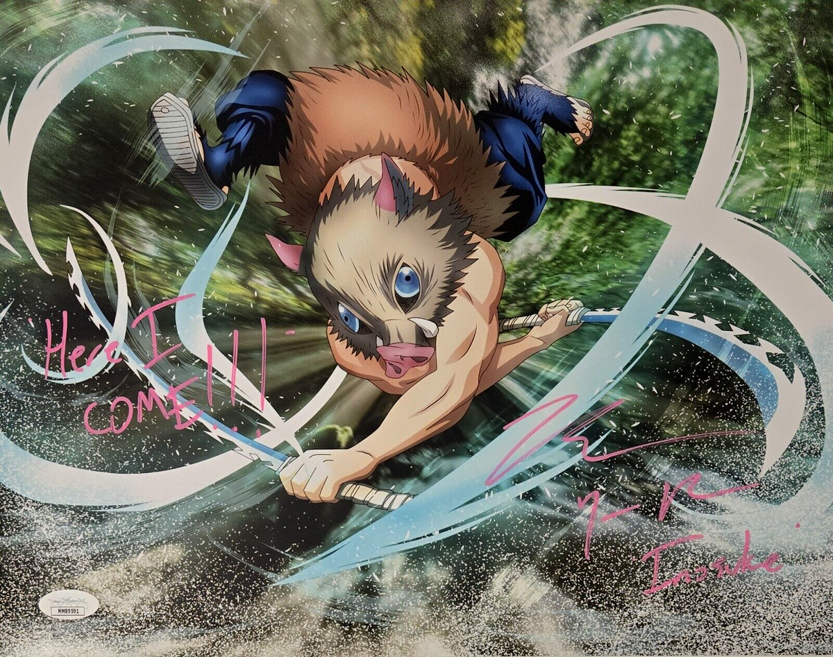 Bryce Papenbrook Signed Photo Inosuke Demon Slayer Autograph 11x14