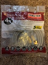 Certified Appliance 3-Wire Closed-Eyelet 40-Amp Range Cord, 4ft, 90-1060