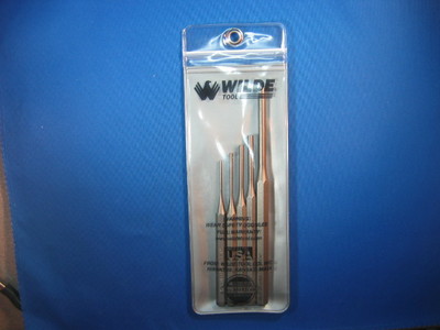 WILDE TOOL PP 5 USA MADE  5 PIECE SPRING  STEEL GUNSMITH MACHINIST PUNCH SET