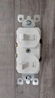 Leviton 5224-2W Combination Two Single Pole Switches 15 Amp 120/277 Volt AC/CA