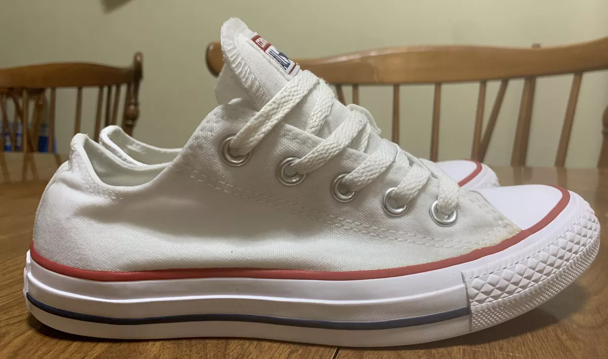 Converse All Star Chuck Taylor Low Top Sneaker White Women s size 6 Mens 4