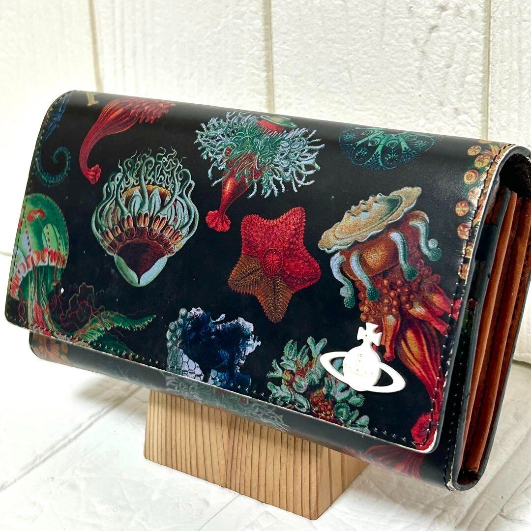 Rare Vivienne Westwood Long Wallet Ernst Haeckel Orb Deep Sea All-over Pattern