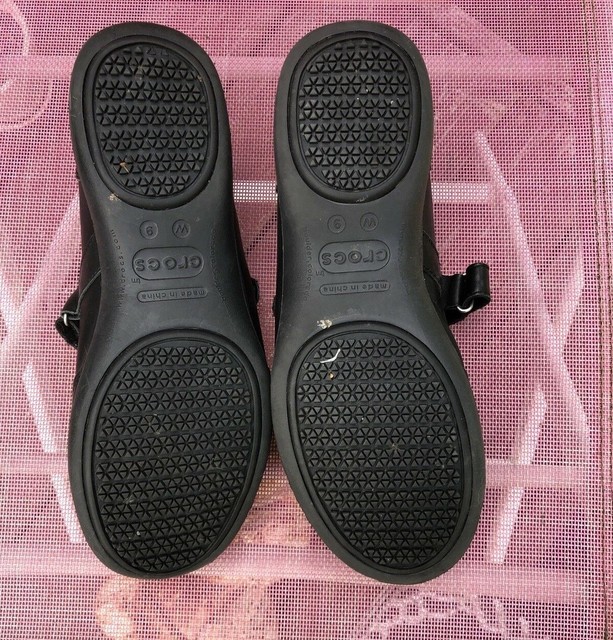CROCS BLACK MARY JANE SANDALS - SIZE W-9 - FREE SHIPPING | eBay