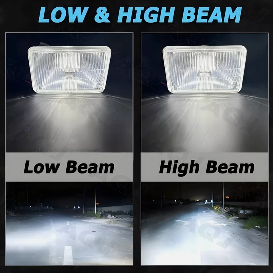 Faros LED súper brillantes de haz alto/bajo de 4 piezas para GMC K1500 1988-1990 1991 Foto 4 de 4