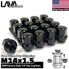 20x Black 14x1.5 OEM Factory Lug Nut Fit Dodge Chrysler Jeep Ram Stock Wheels