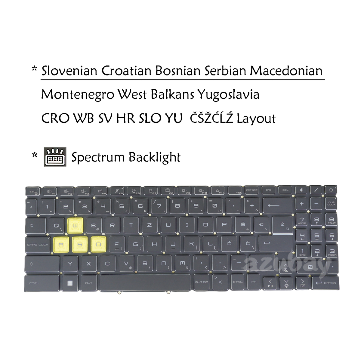 SV Keyboard for MSI Crosshair 15 B12UEZ B12UEZO B12UGSZ B12UGSZO