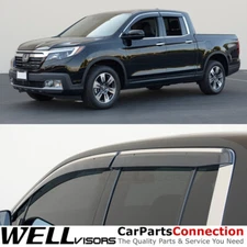 WellVisors Side Window Visors Ridgeline For 17-24 Door Deflectors Deflectors
