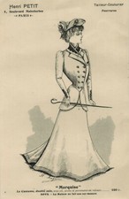 Publicité costume de Marquise-Tailleur-couturier-Mode-Illustration.H.Maigron