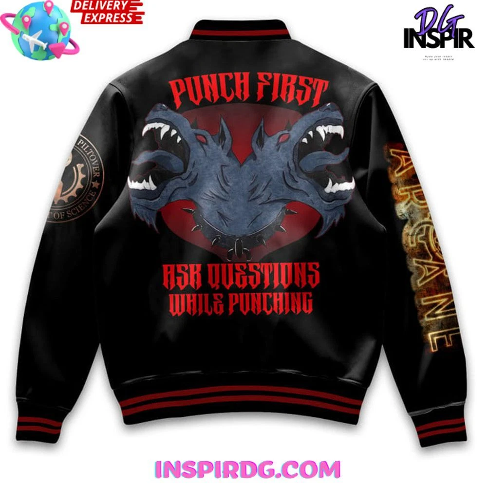 Arcane League of Legends Vi Special Edition Varsity Baseball Jacket